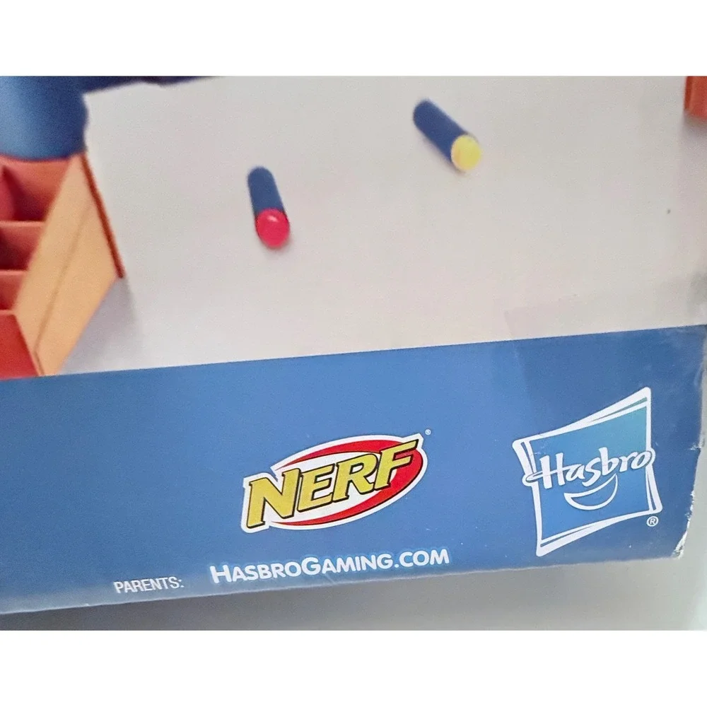 Hasbro Connect 4 Blast Game Kids‎ Ages 8+ Blue Excellent Nerf Blaster Edition